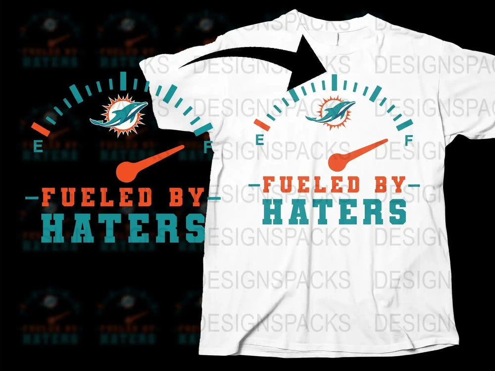 Fueled by Haters T-Shirt, Bold Graphic Print, Unisex Fashion Tee, Trendy Sports Style Shirt