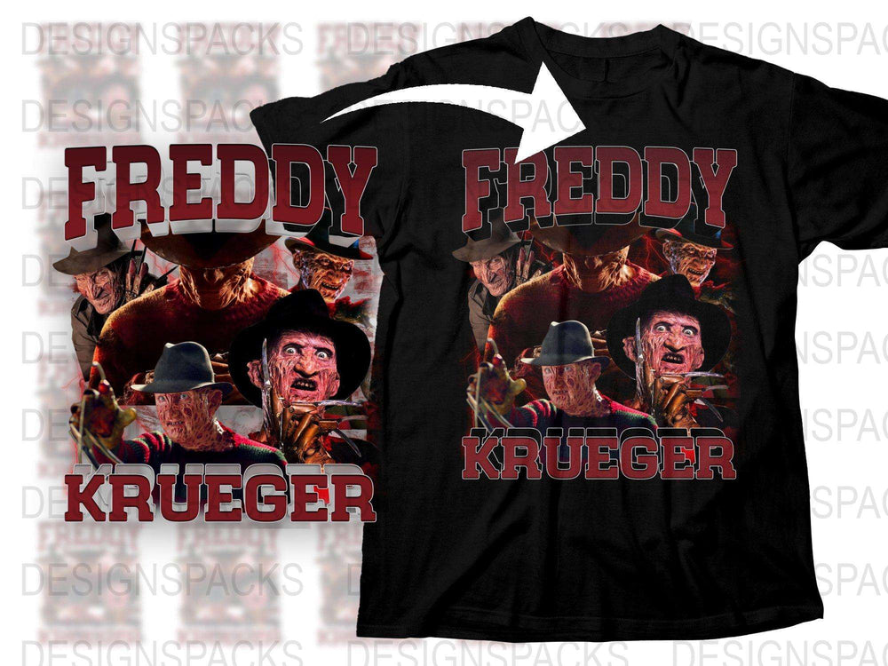 Freddy Krueger T-Shirt, Horror Movie Fan Apparel, Unisex Nightmare Tee, Vintage Style Graphic Shirt