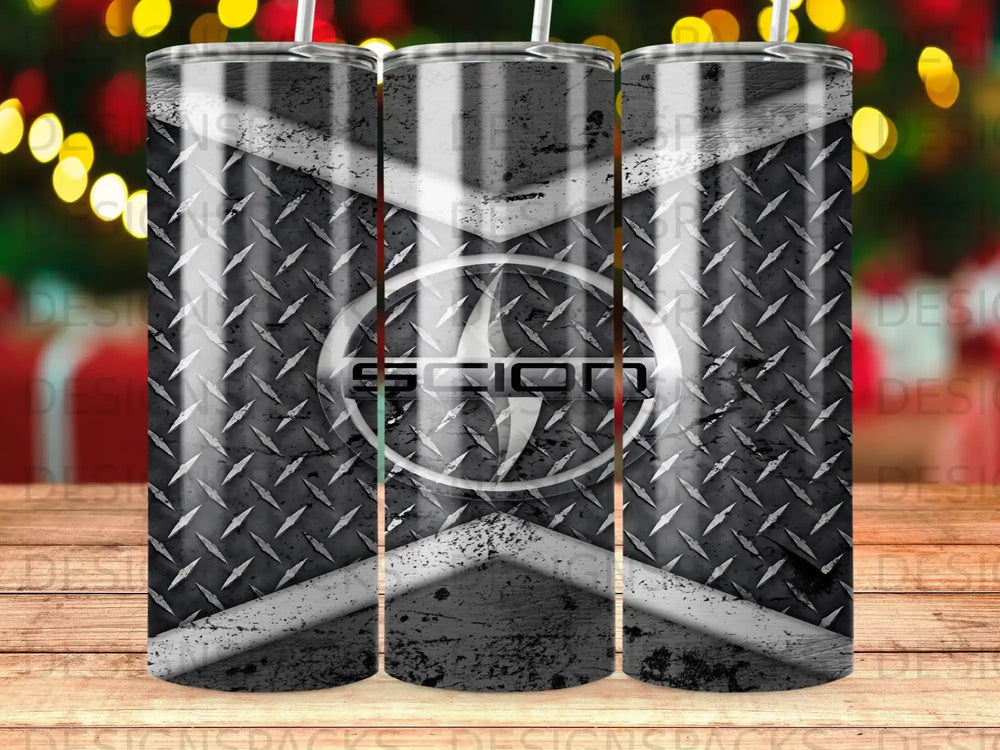 Scion Logo Diamond Plate Grayscale X Design product type