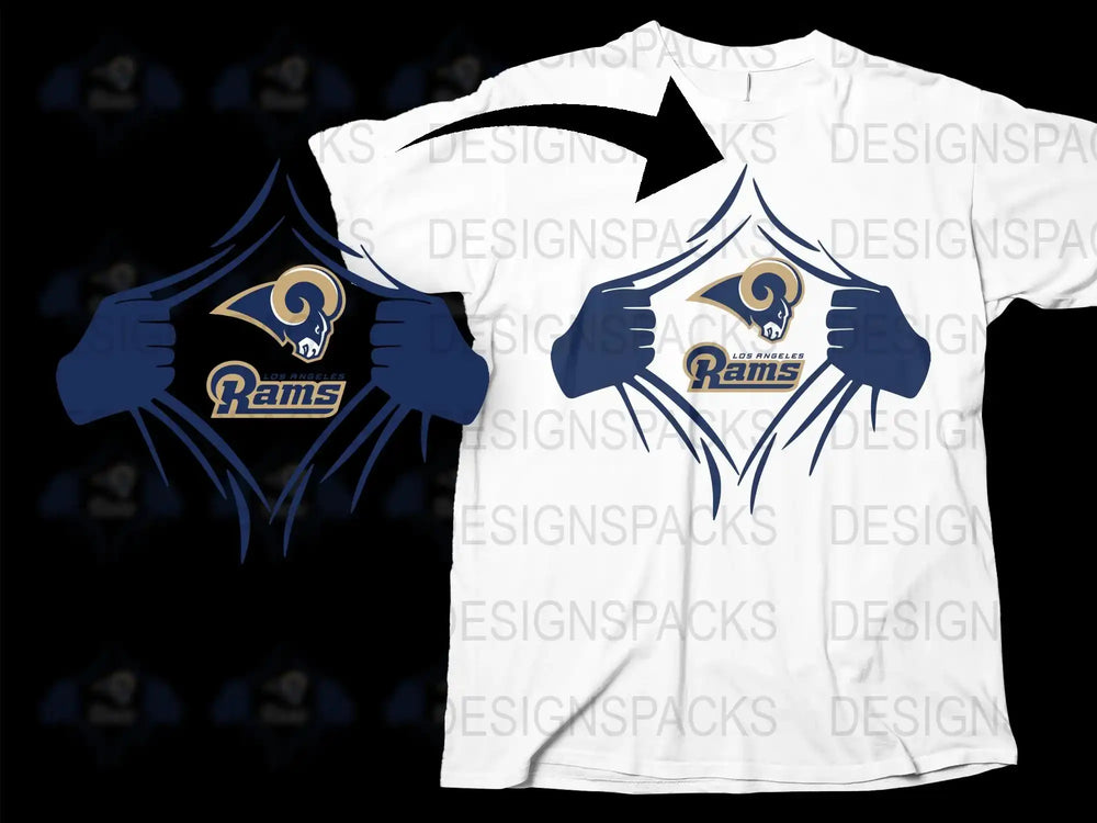 Los Angeles Rams-Inspired T-Shirt, Fan Gear Sports Tee, Unisex Football Design, Graphic T-Shirt for Game Day