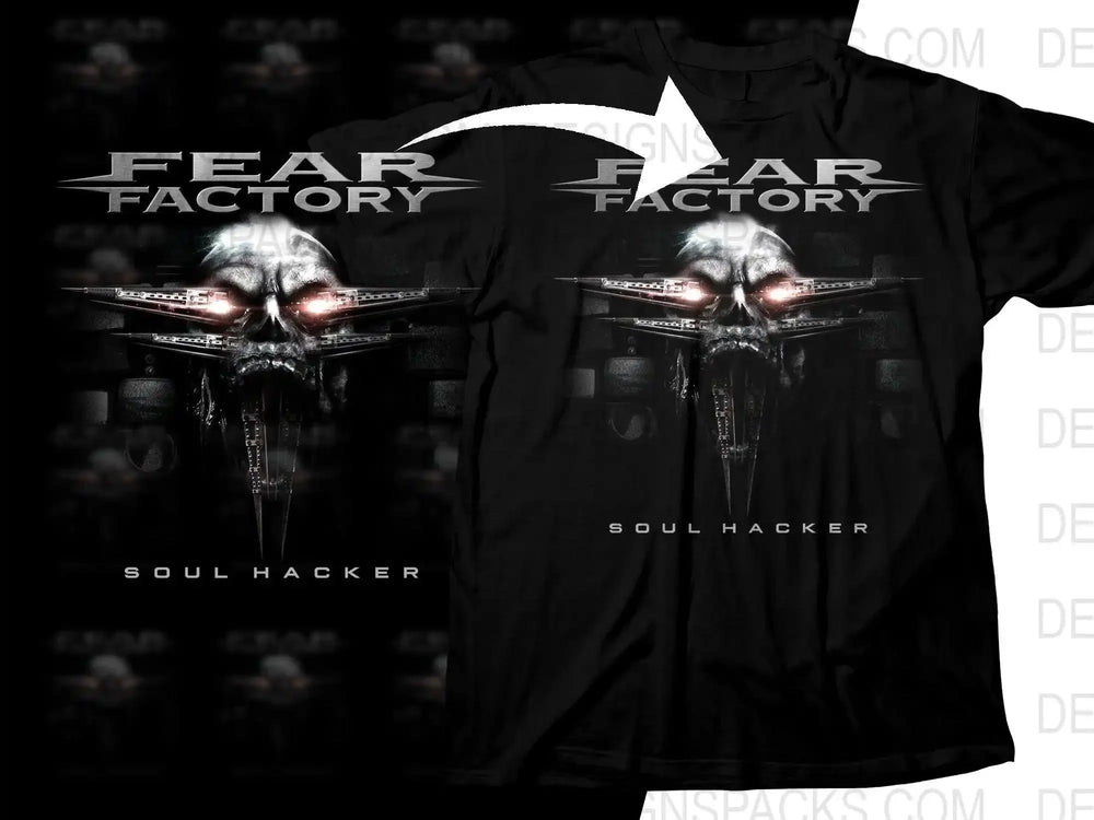 Fear Factory Soul Hacker Design Rock Png Halftone Digital Download