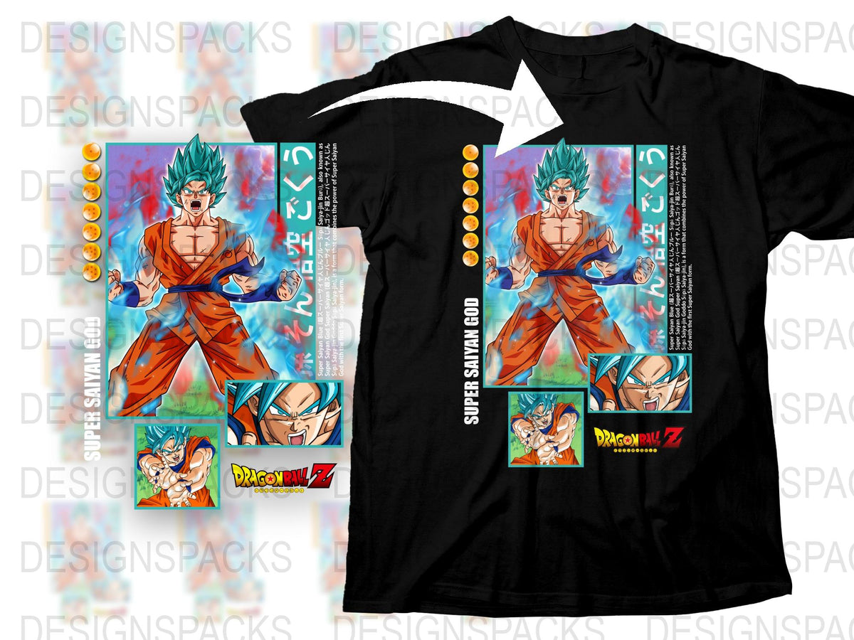 Dragon Ball Z Goku Super Saiyan Blue Anime Graphic T-Shirt, Unisex Manga Tee, Fan Gift Idea