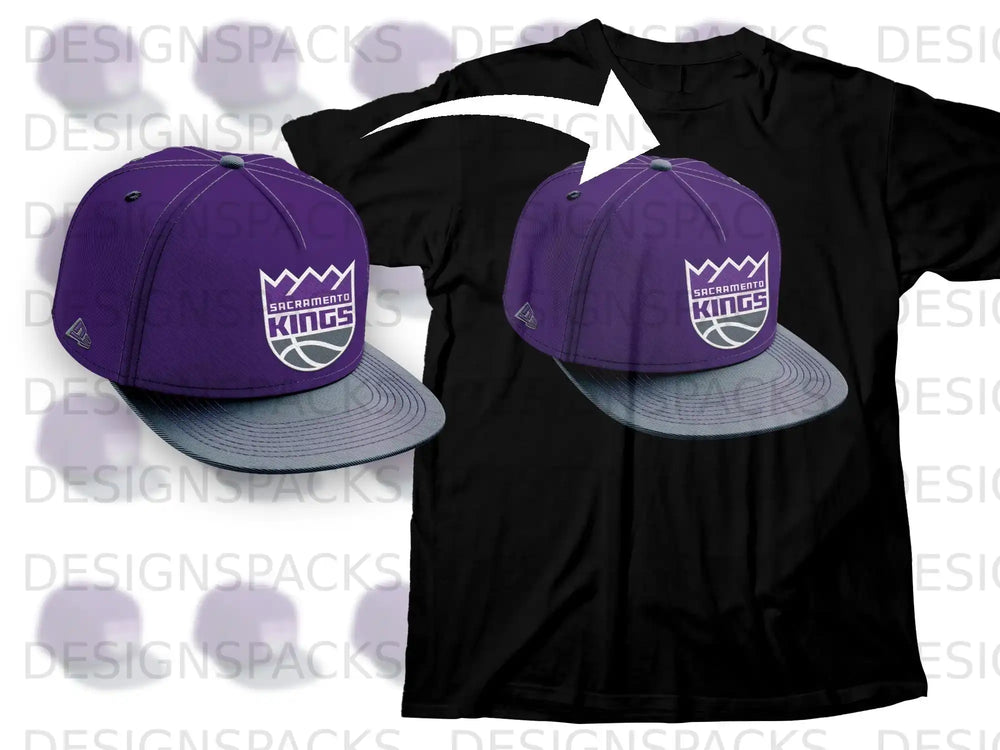 Sacramento Kings Baseball Cap Purple and Black Design