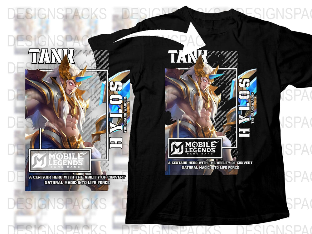 Mobile Legends Tank T-Shirt, Centaur Hero Graphic Tee, Gaming Apparel, Unisex Fashion Shirt