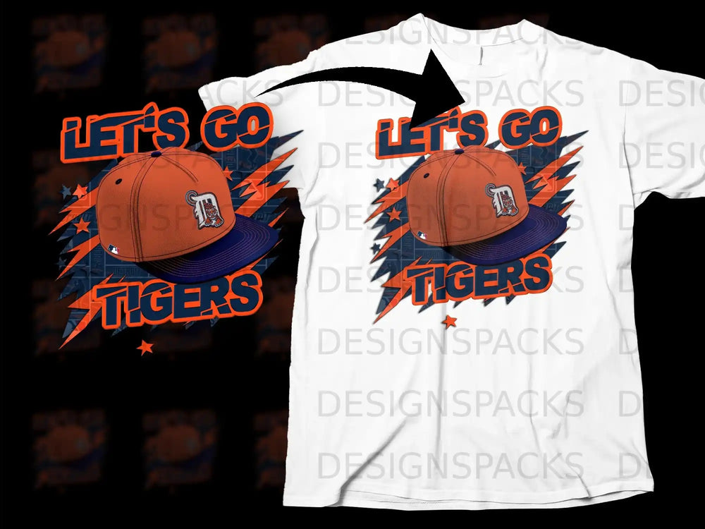 Let's Go Tigers Graphic Tee Sports Fan Shirt