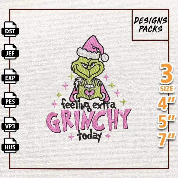 Feeling Extra Greenchy Today Embroidery Design