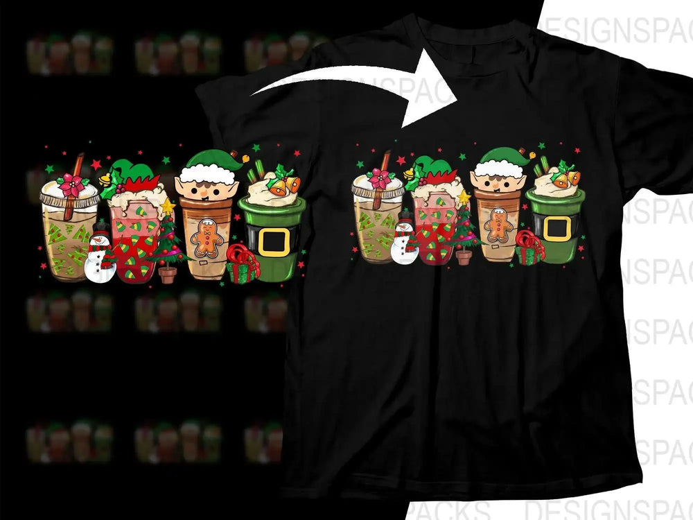 Festive Christmas Elf Santa Gingerbread Holiday Png Digital Download
