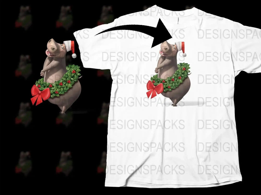 Festive Gloria from Madagascar Christmas T-Shirts