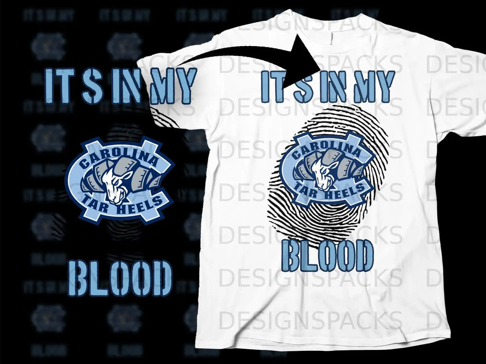 Carolina Tar Heels It's In My Blood T-Shirt