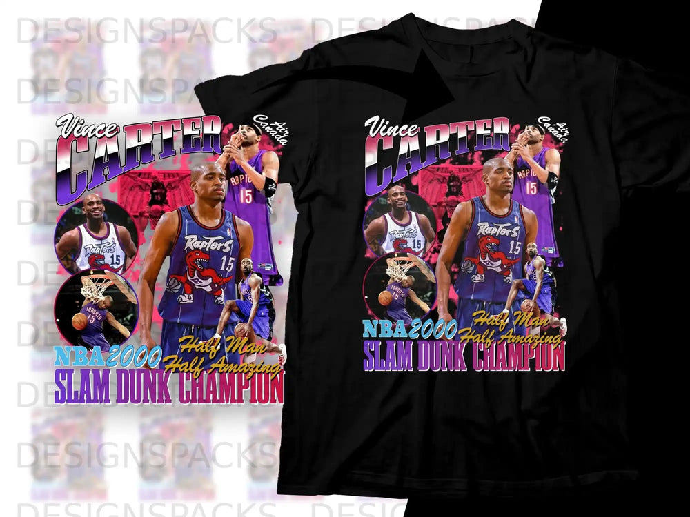 Vince Carter Raptors 15 NBA 2000 Slam Dunk Champion t-shirt.