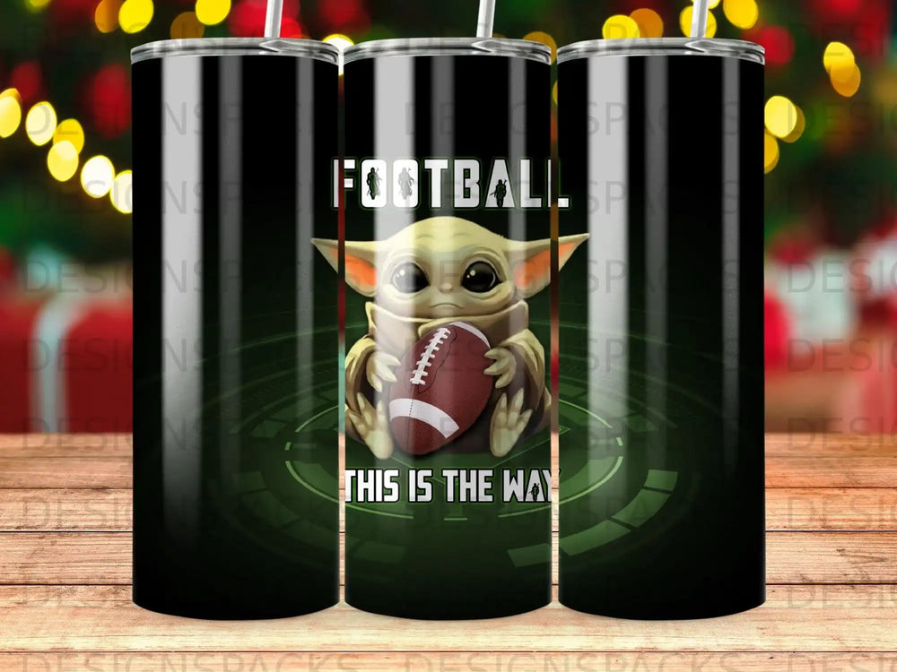 Grogu Football This Is The Way The Child Design Tumbler product type