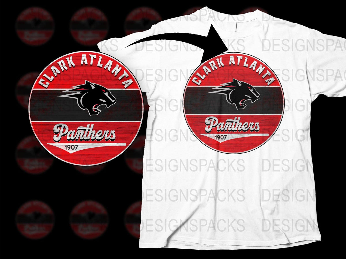 Clark Atlanta University Panthers T-Shirt, Vintage Logo Design, Collegiate Apparel, 1907, White Tee