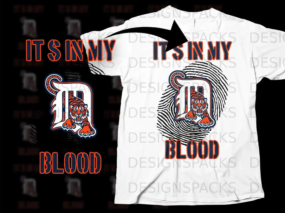 It's in My Blood Detroit Tigers T-Shirt