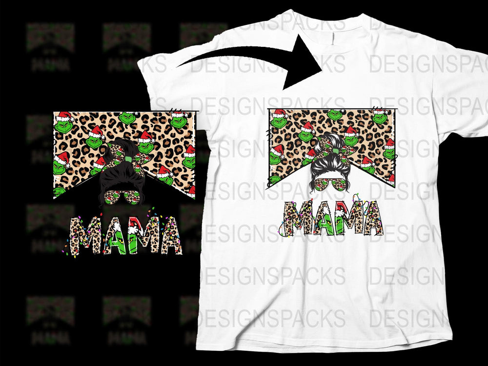 Leopard Print Mama T-Shirt, Cool Leopard Print Design, Trendy Mom Tee, Stylish Mother's Day Gift