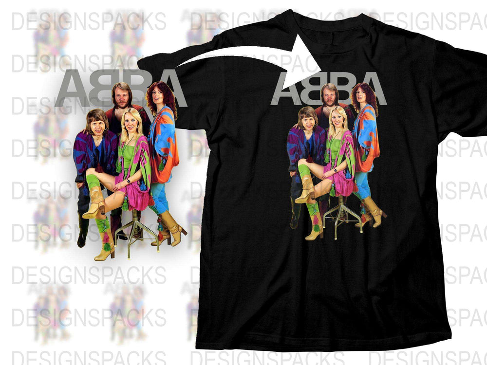 Vintage ABBA Band Graphic T-Shirt, Retro 70s Music Group Tee, Classic Pop Icons Apparel, Unisex Fashion