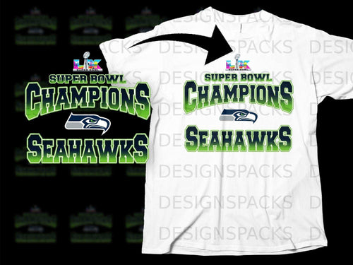 Super Bowl Champions Seahawks T-Shirt for Fans