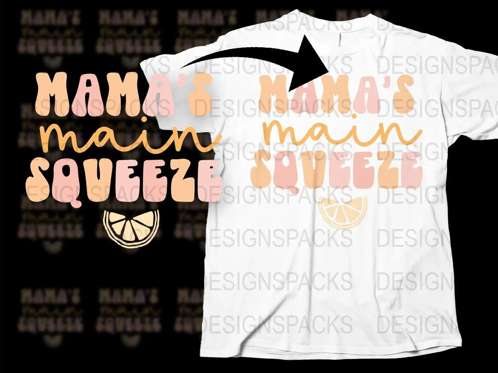 Mama's Main Squeeze Lemon Graphic T-Shirt, Cute Mother's Day Gift, Summer Casual Tee