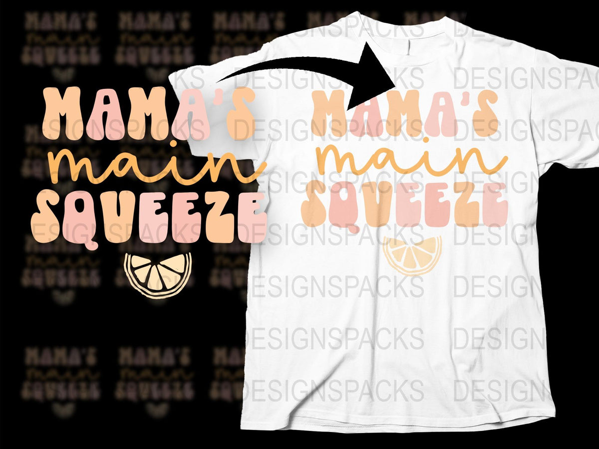 Mama's Main Squeeze Lemon Graphic T-Shirt, Cute Mother's Day Gift, Summer Casual Tee