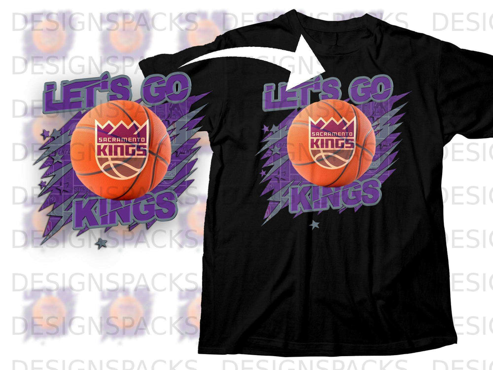 Sacramento Kings Let's Go Kings Graphic T-Shirt