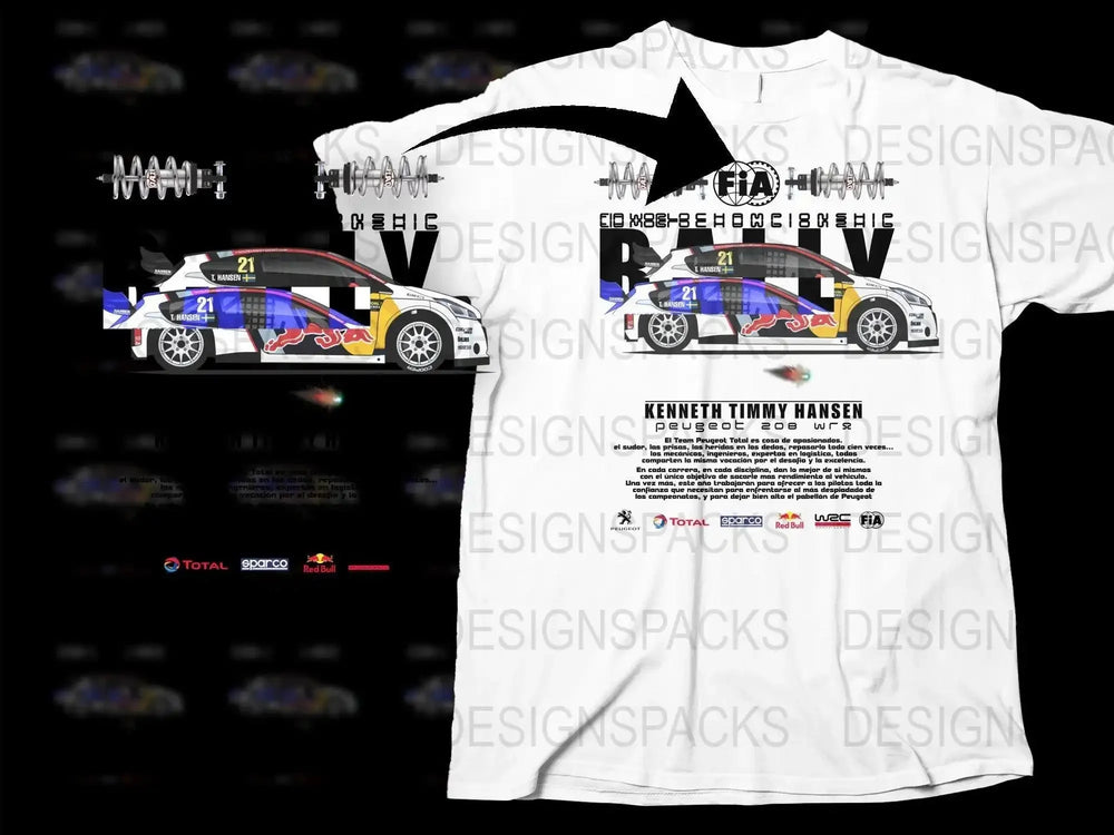 FIA World Championship Rally Peugeot Car Art Png Digital Download