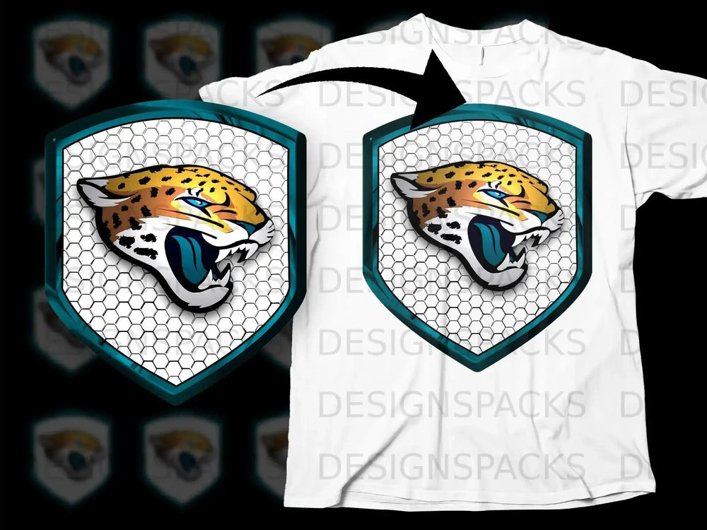 Fierce Jaguar Head Emblem Graphic T-Shirt