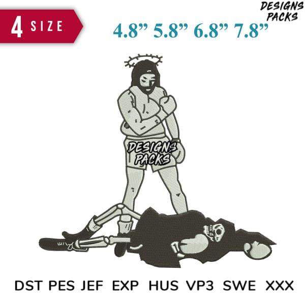 Boxer design for embroidery with 4 sizes, formats DST PES JEF EXP HUS VP3 SWE XXX