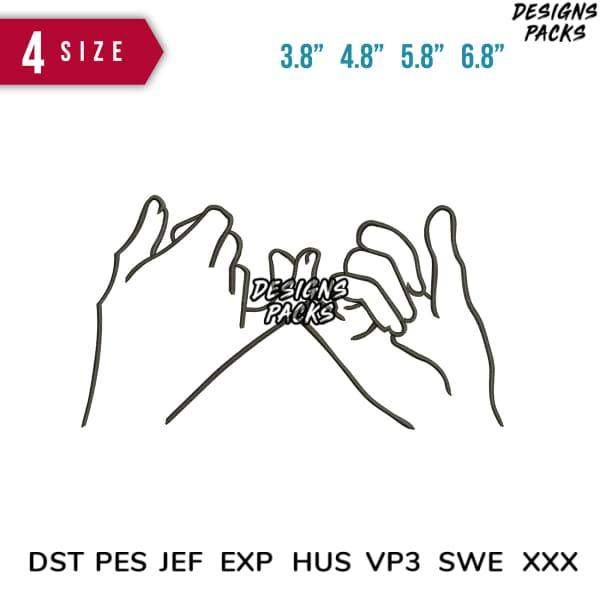 Embroidery design sizes 3.8” to 6.8” in DST PES JEF formats for machine stitching