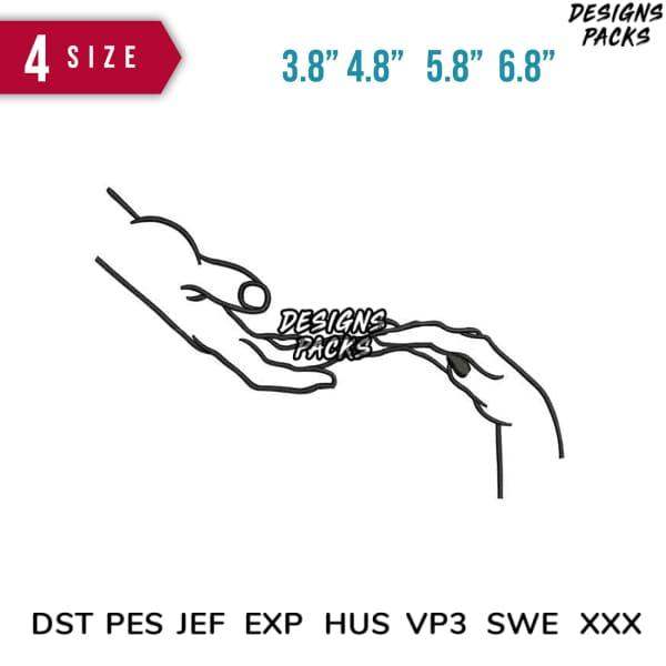 Embroidery design sizes 3.8” to 6.8” in DST PES JEF formats for instant download