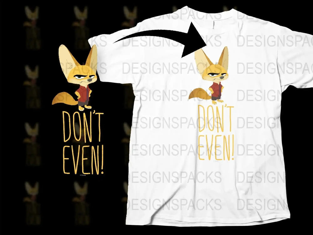Don't Even! Fox Graphic T-Shirt, Cool Animal Design Tee, Unisex Casual Summer Shirt, Unique Fox Illustration Top, Trendy Graphic Tee
