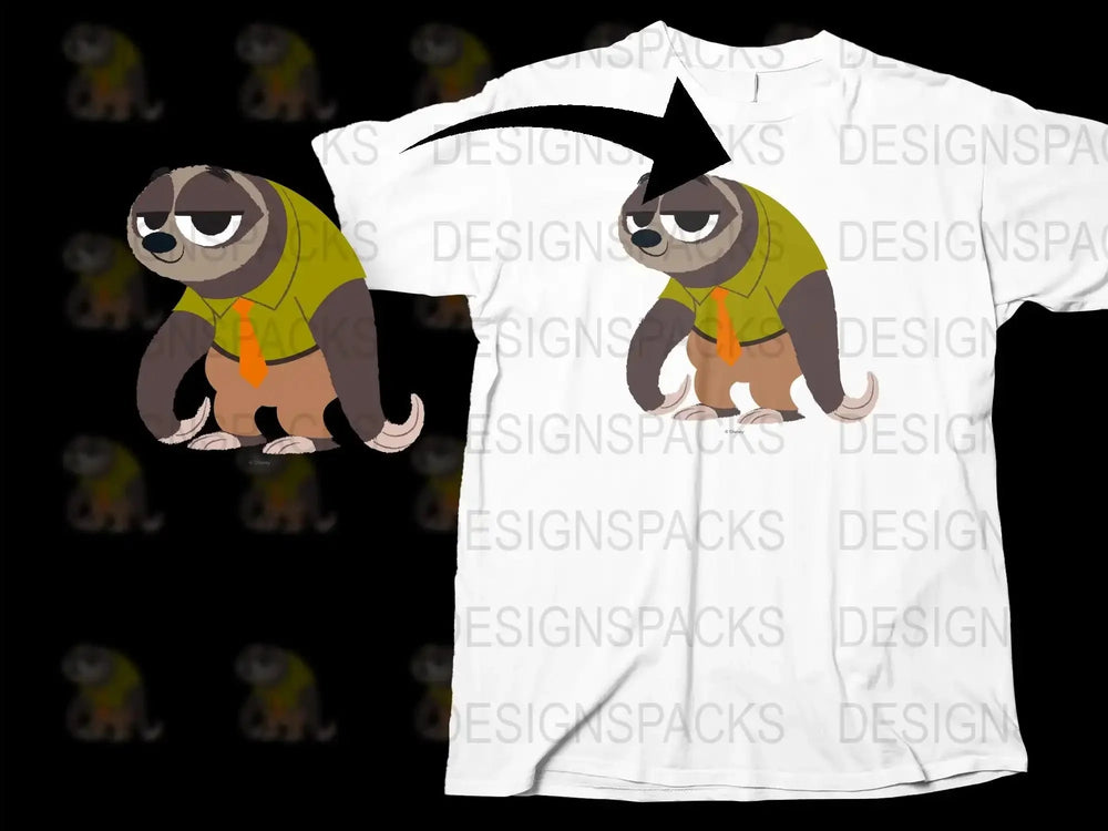 Cool Sloth Graphic T-Shirt, Cartoon Sloth with Sunglasses, Casual Unisex Tee, Funny Animal Shirt, Summer Style Top, Trendy Apparel