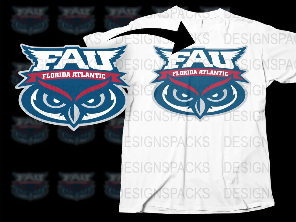 Florida Atlantic Owls College Football Png Digital Download
