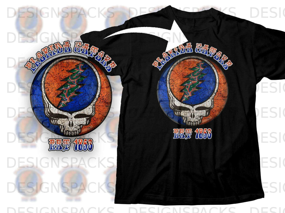 Florida Gators Est 1853 Skull Graphic T-Shirt