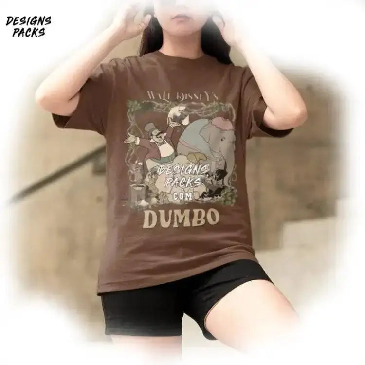 Flying Elephant Cartoon Land Retro Dumbo Png Design