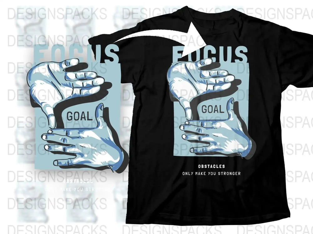 Focus Goal Hands Graphic Png Digital Download
