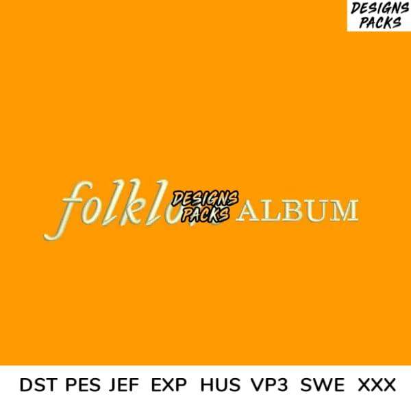 Folklore Album embroidery design bundle in DST PES JEF formats for instant download