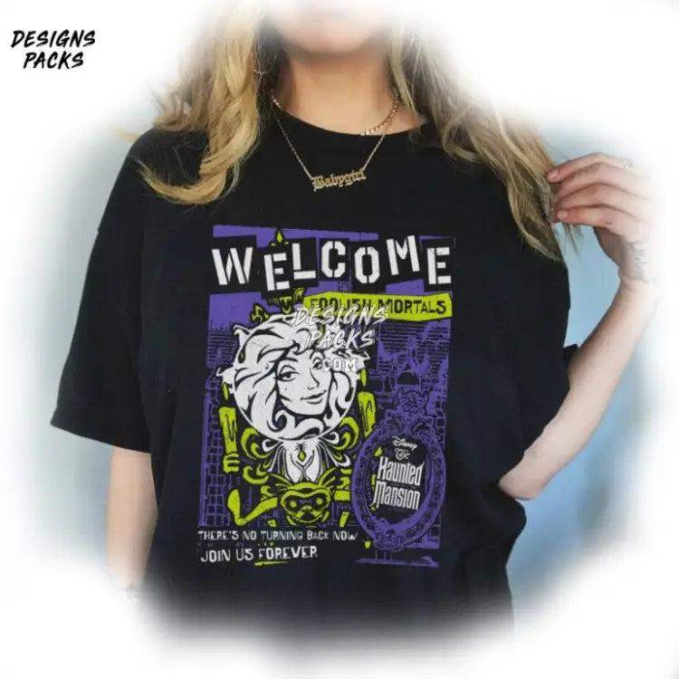Foolish Mortals Stretching Room Vintage Haunted Mansion Png Design