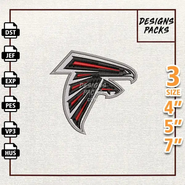 Football Atlanta Falcons Embroidery Design