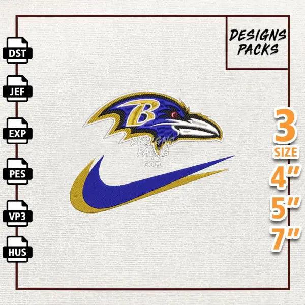 Football Baltimore Ravens Embroidery Design
