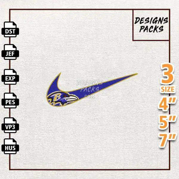 Football Baltimore Ravens Embroidery Design