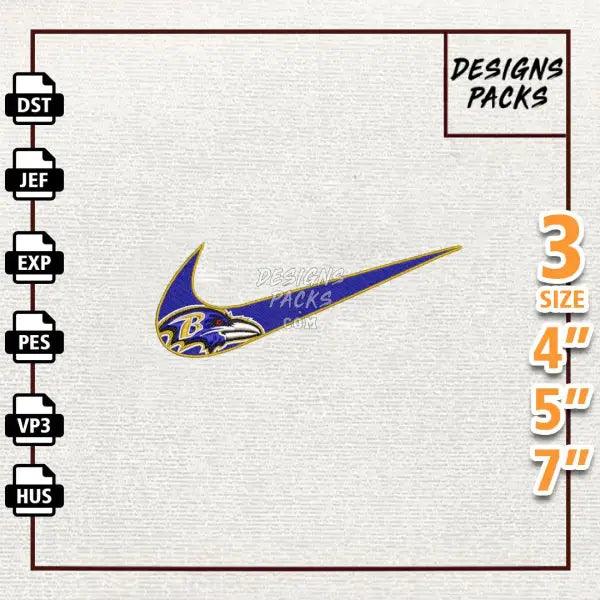 Football Baltimore Ravens Embroidery Design