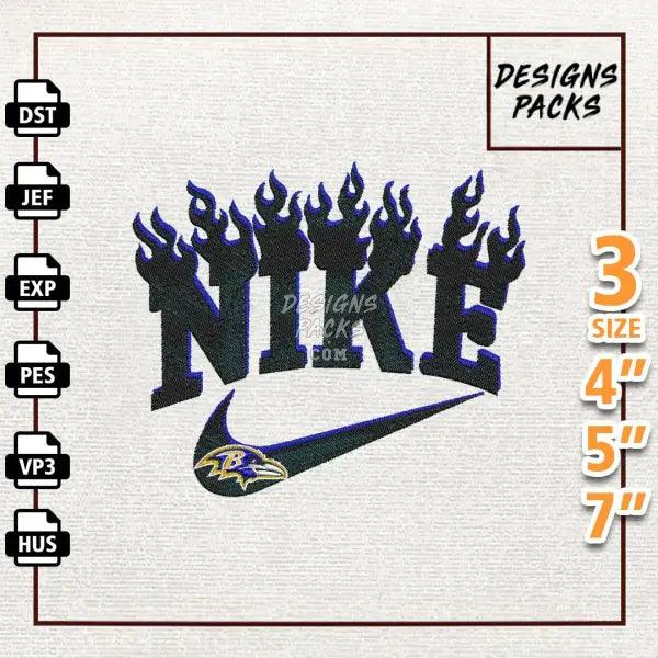 Football Baltimore Ravens Embroidery Design