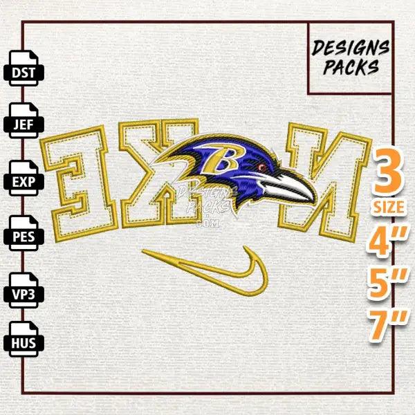 Football Baltimore Ravens Embroidery Design