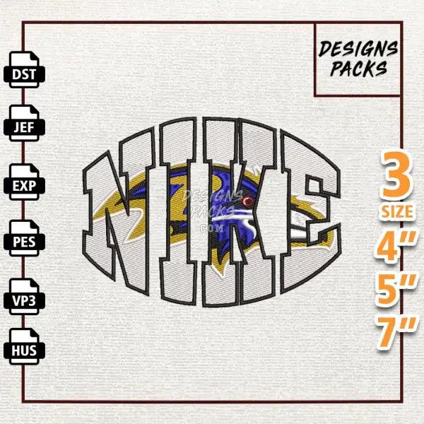 Football Baltimore Ravens Football Logo Embroidery Design