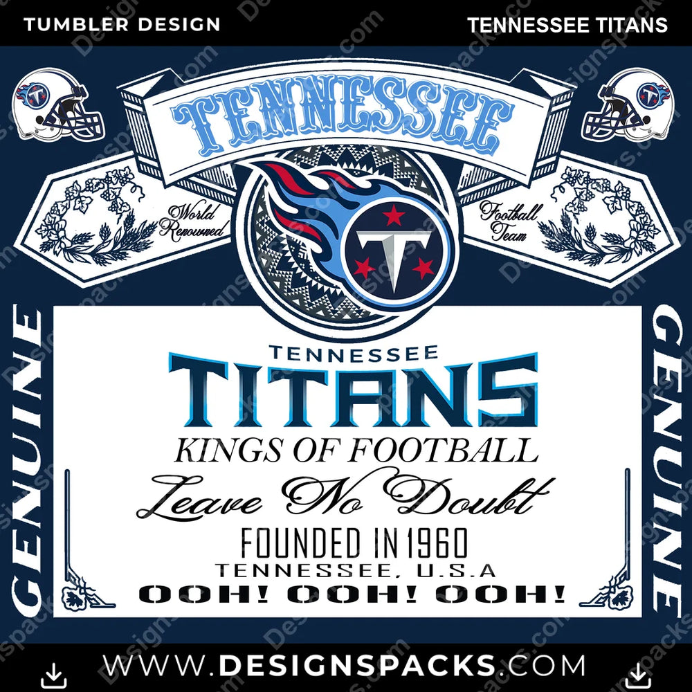 Football Bud Tennessee Titans NFL Football Tumbler Digital Wrap Design Download