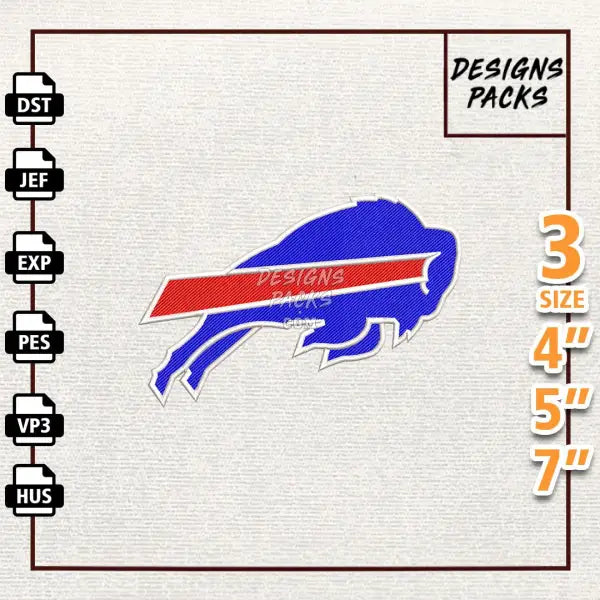 Football Buffalo Bills Embroidery Design