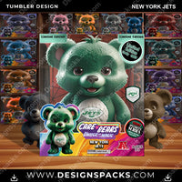 Load image into Gallery viewer, Football Care Bear Box New York Jets NFL Football Tumbler Digital Wrap Design Download
