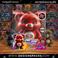 Lade Bild in die Galerieansicht, Football Care Bear Box San Francisco 49ers NFL Football Tumbler Digital Wrap Design Download
