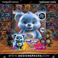 Load image into Gallery viewer, Football Care Bear Box Tennessee Titans NFL Football Tumbler Digital Wrap Design Download
