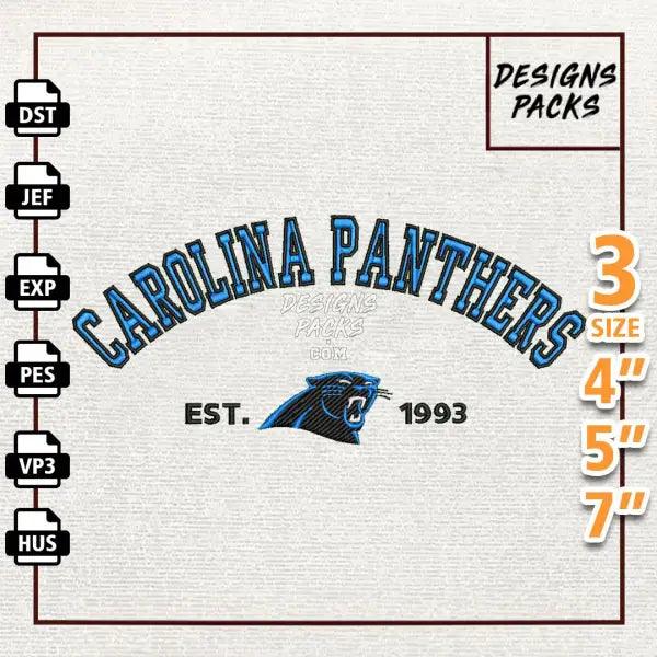Football Carolina Panthers Embroidery Design