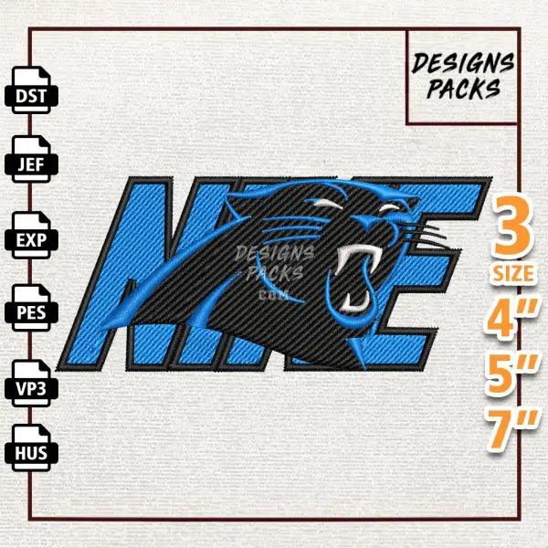Football Carolina Panthers Embroidery Design